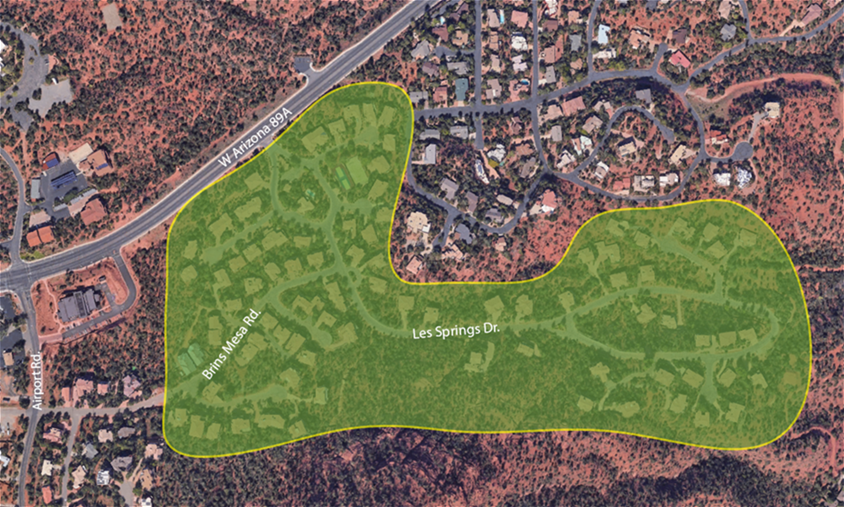 Les Springs map with Street Labels